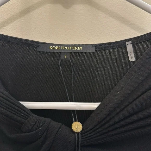 NWT KOBI HALPERIN Amanda Twist Neck Top - Picture 3 of 6